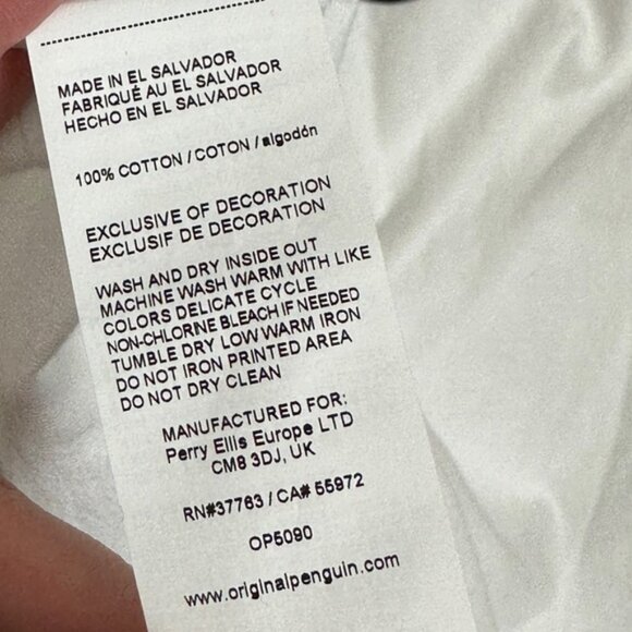 NEW Original Penguin Pride Rainbow Logo TShirt Bright White Tee Size Large‎ L - Picture 6 of 9